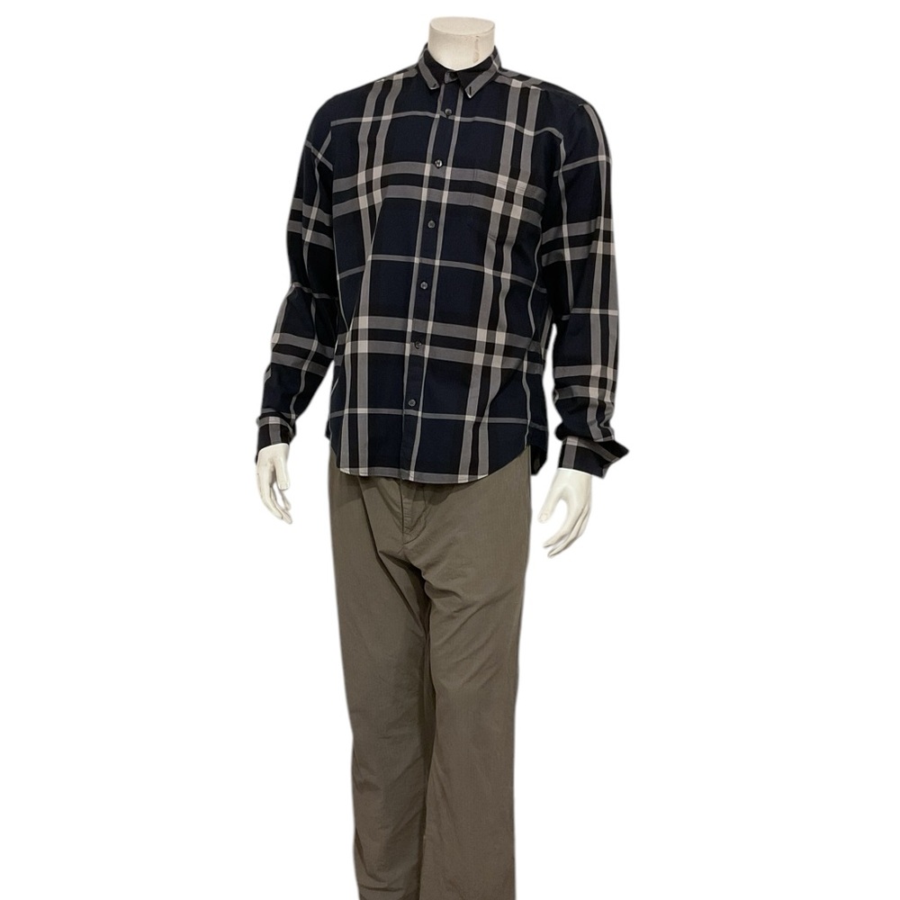 Burberry Brit Men’s Navy Nova Check Button Shirt